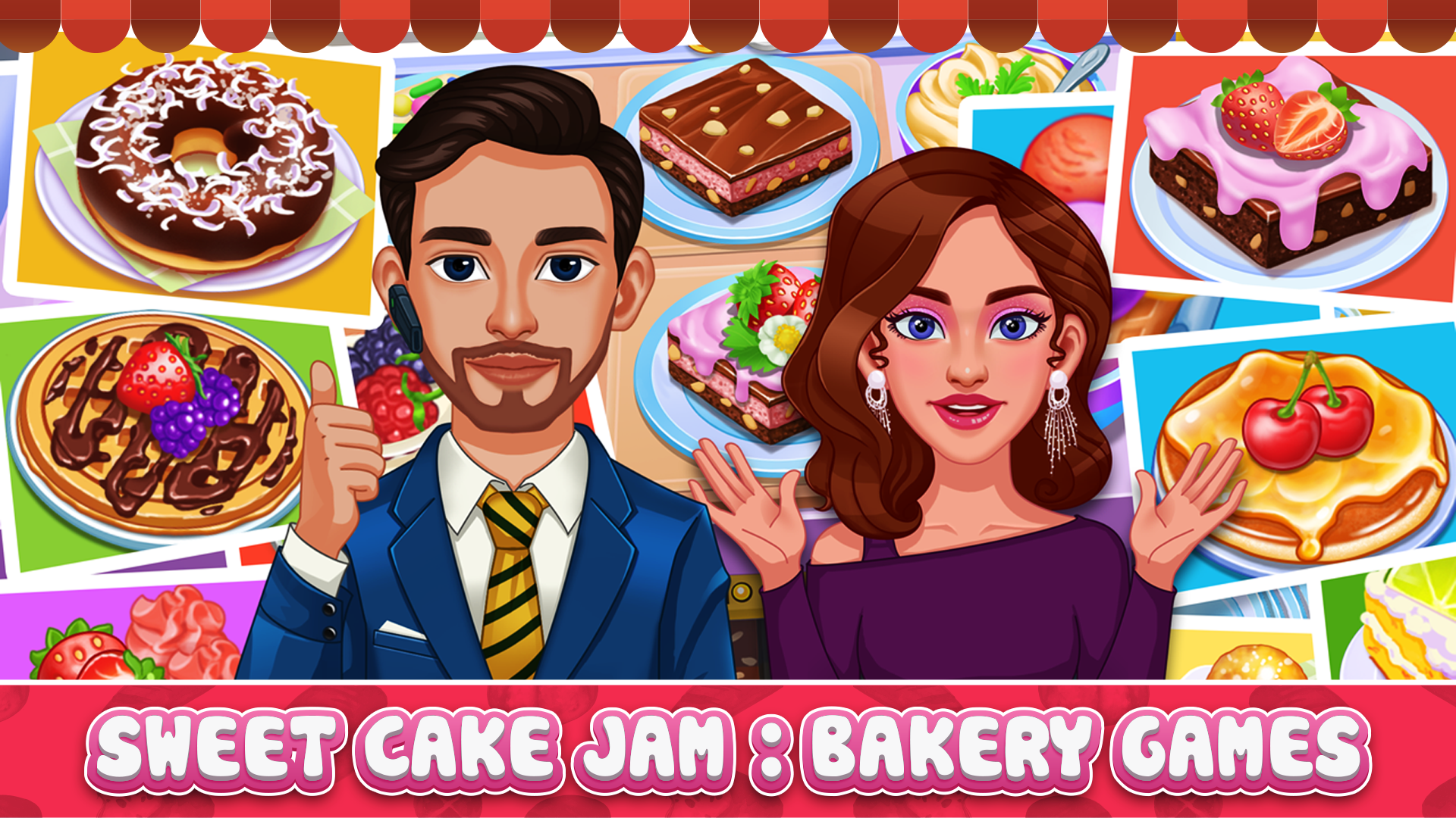 Sweet Cake Jam - Cooking Games ゲームのスクリーンショット