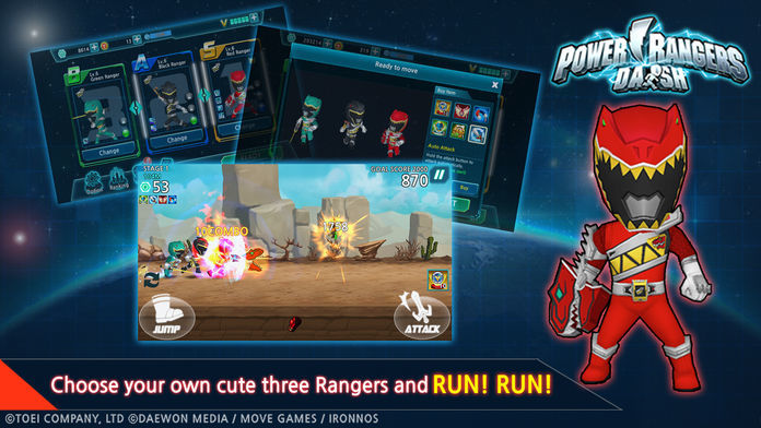 Screenshot of Power Rangers Dash (Asia)