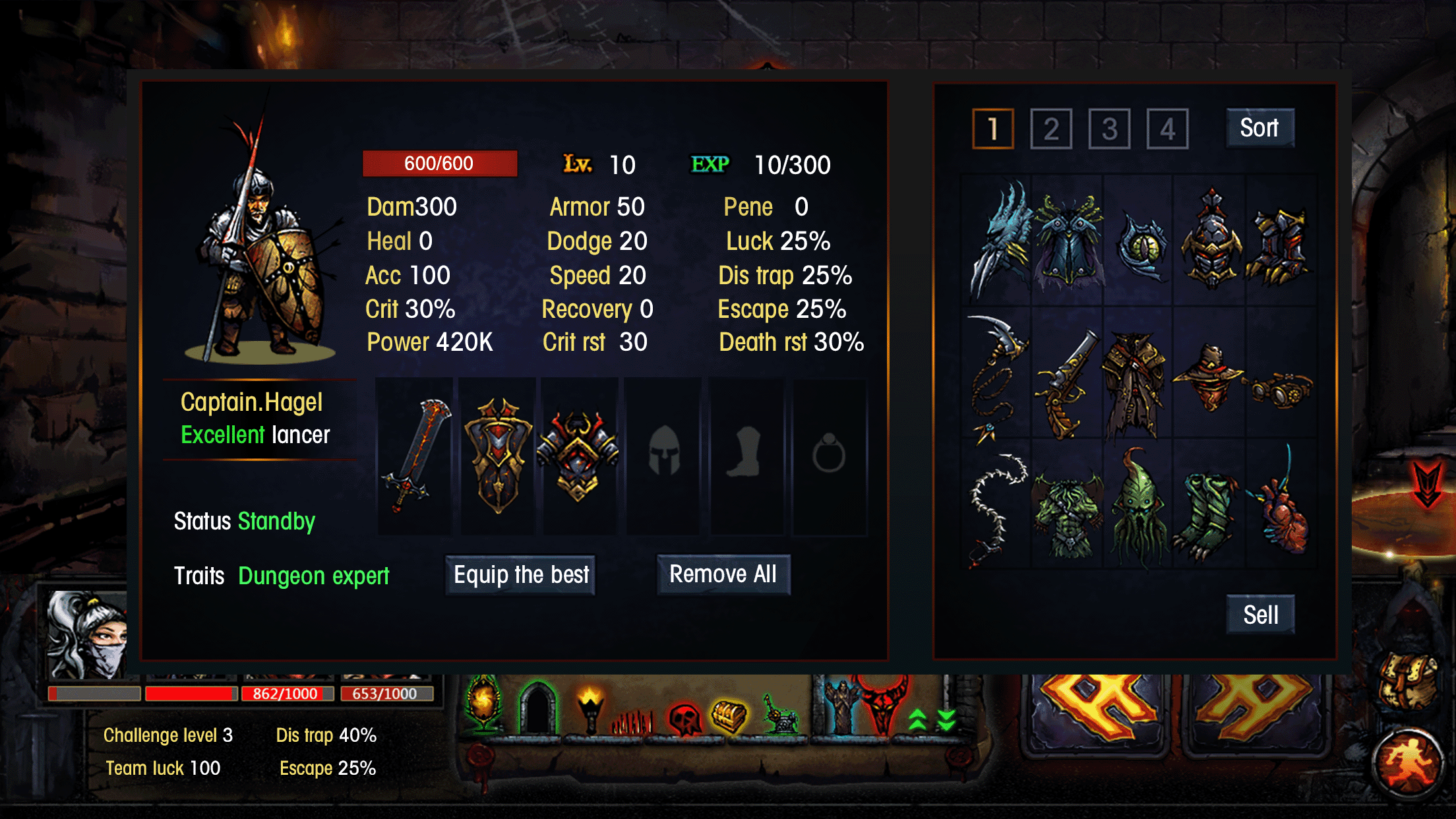 Dungeon Survival Game Screenshot