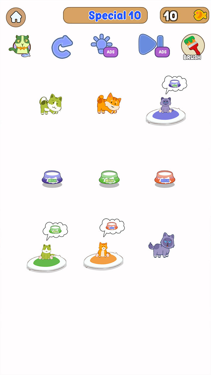 Cat Rush Puzzle - Draw to Save Game Screenshot
