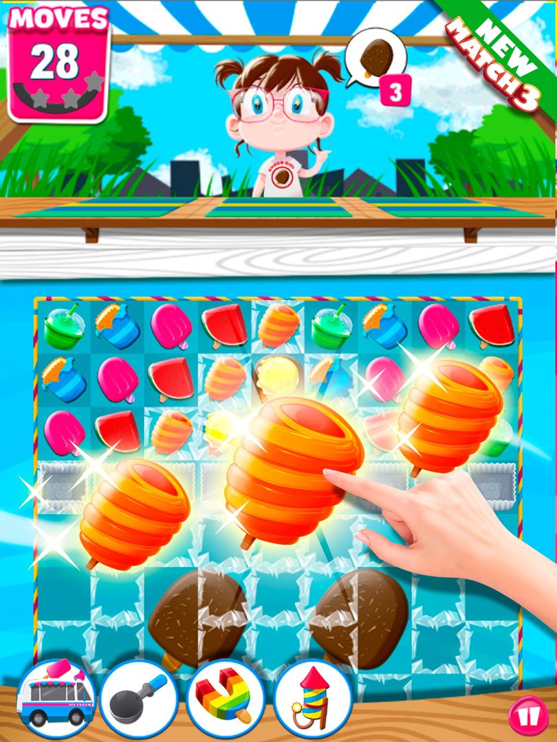 Ice Cream Match 3 Puzzle Game ภาพหน้าจอเกม