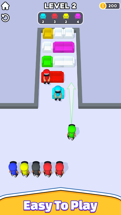 Скриншот игры Seat Swap - Sort Seat by Color