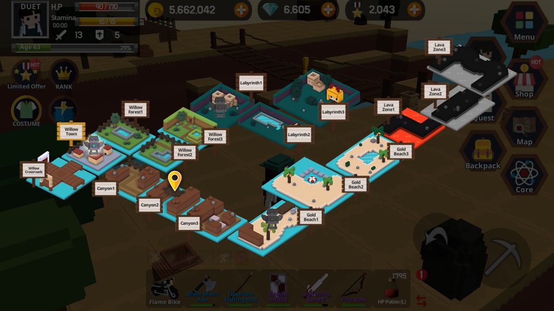 Screenshot of Pocket World: Island of Advent