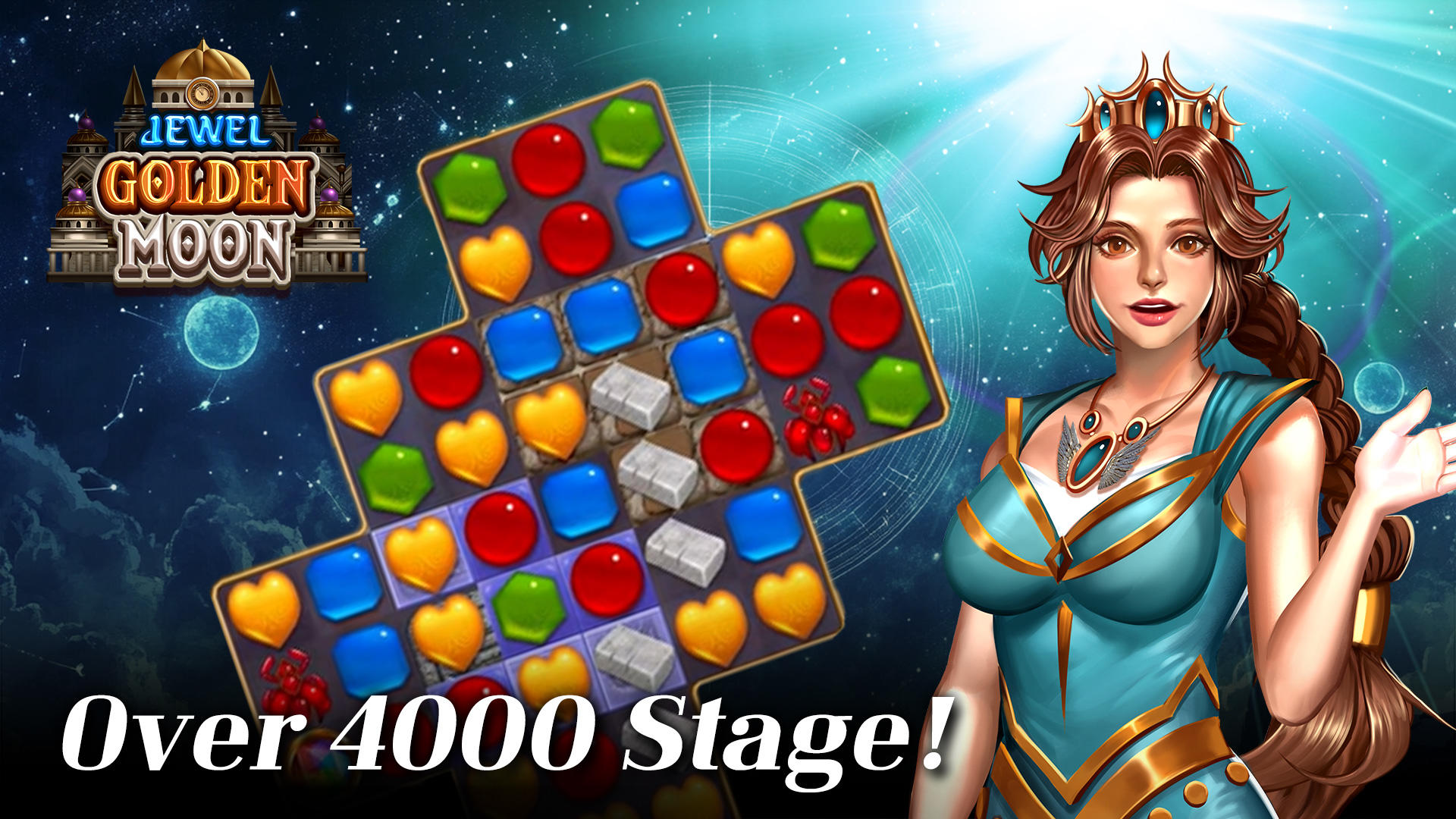 Jewel Golden Moon:Match3 Game Screenshot