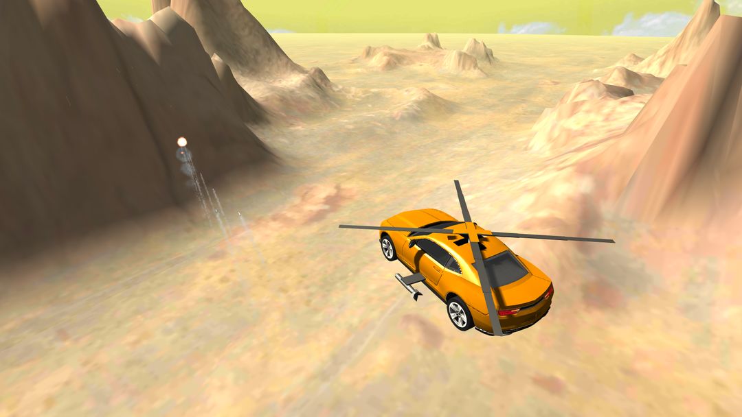 Flying Muscle Helicopter Car screenshot game