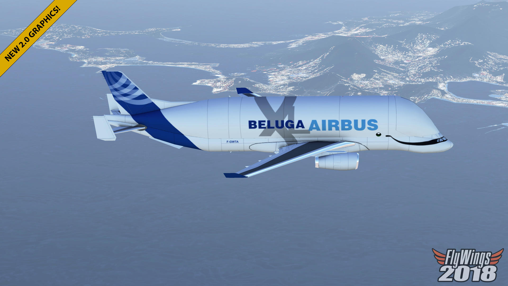Flight Simulator 2018 FlyWings Game Screenshot