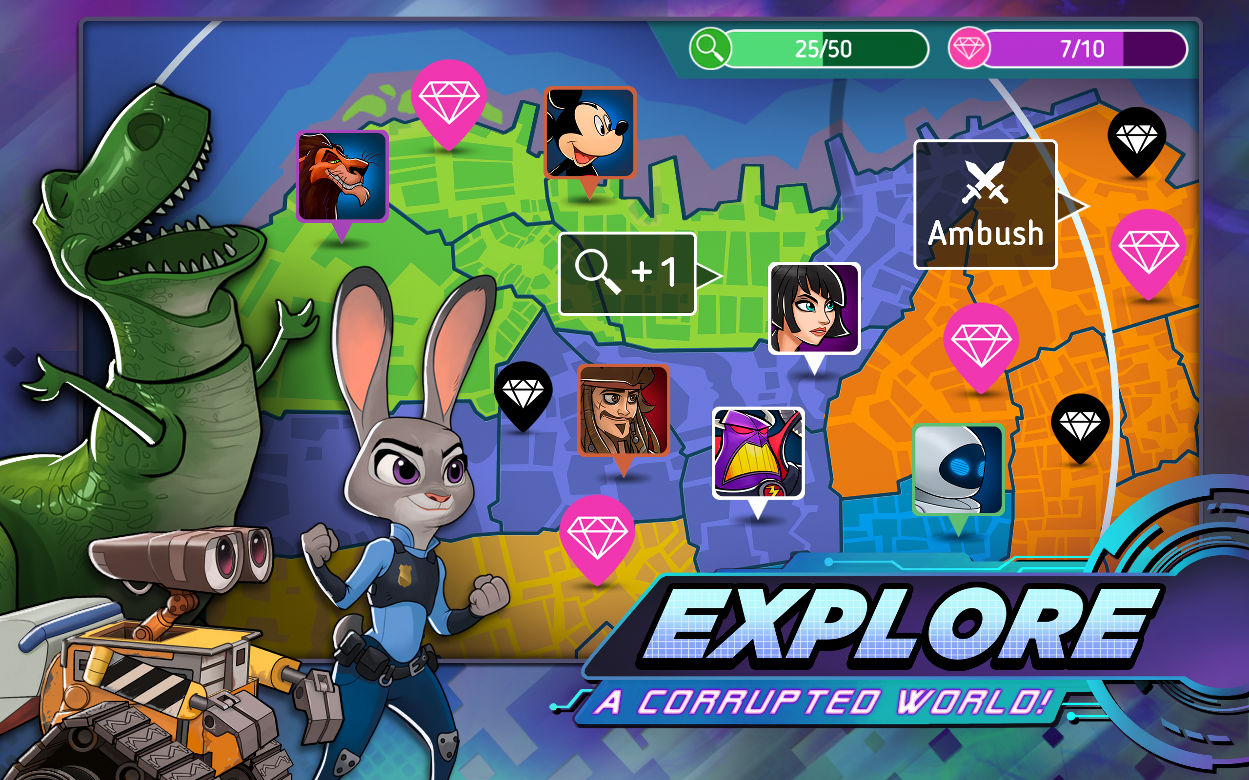 Disney Heroes: Battle Mode Game Screenshot