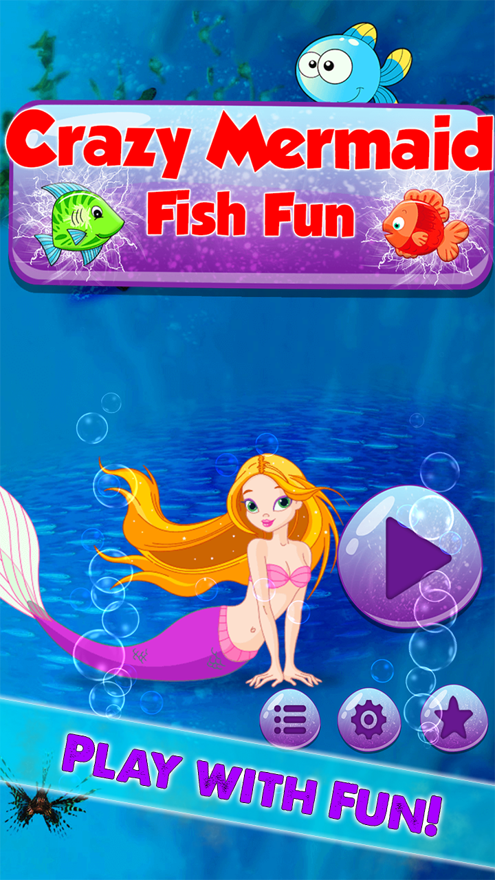 Captura de Tela do Jogo Crazy Mermaid Fish Fun - Pro