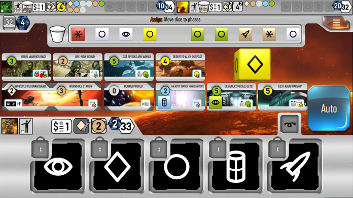 Roll for the Galaxy Game Screenshot