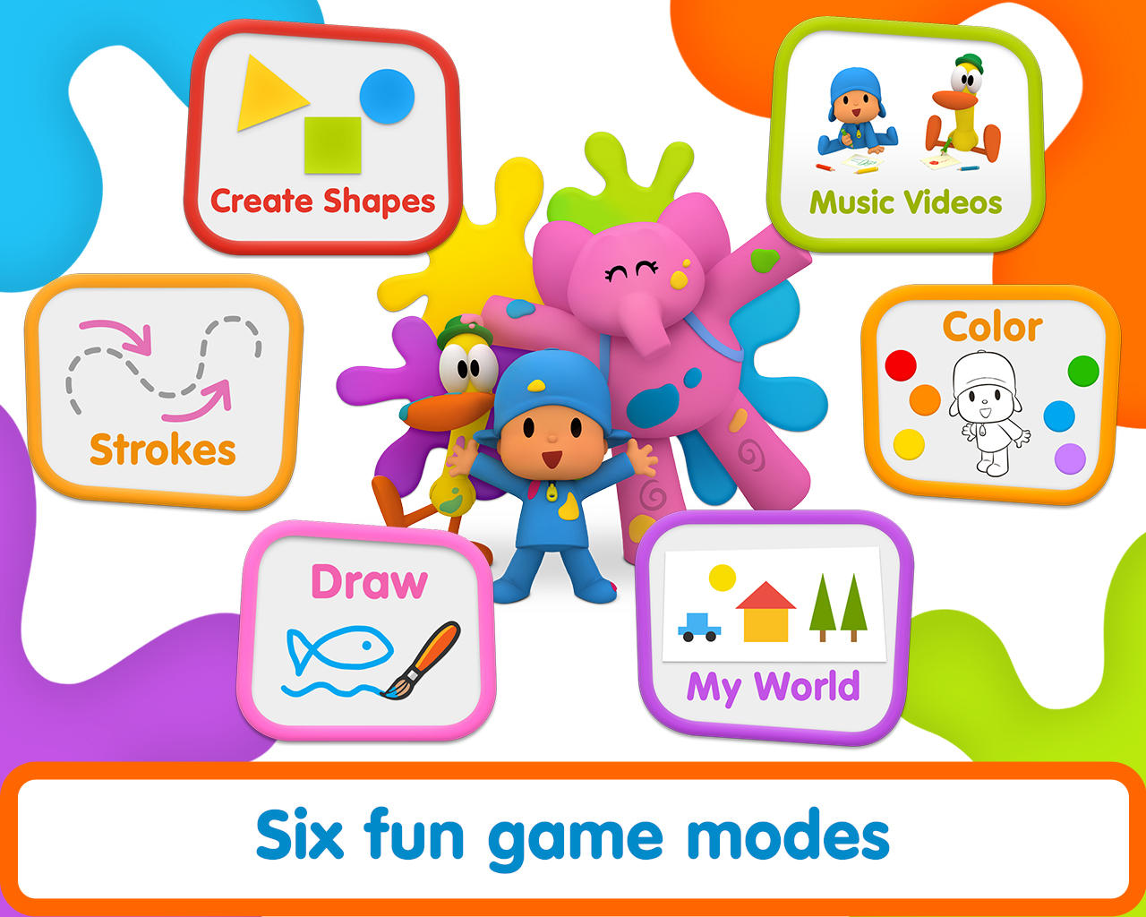 Pocoyo Colors:  Fun drawings! Game Screenshot