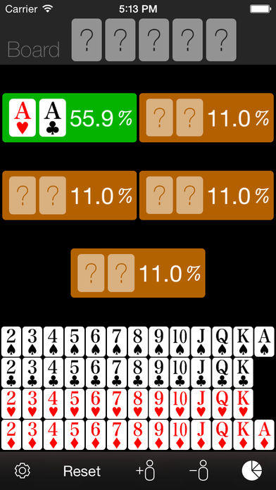 Ảnh chụp màn hình Poker Odds Calculator