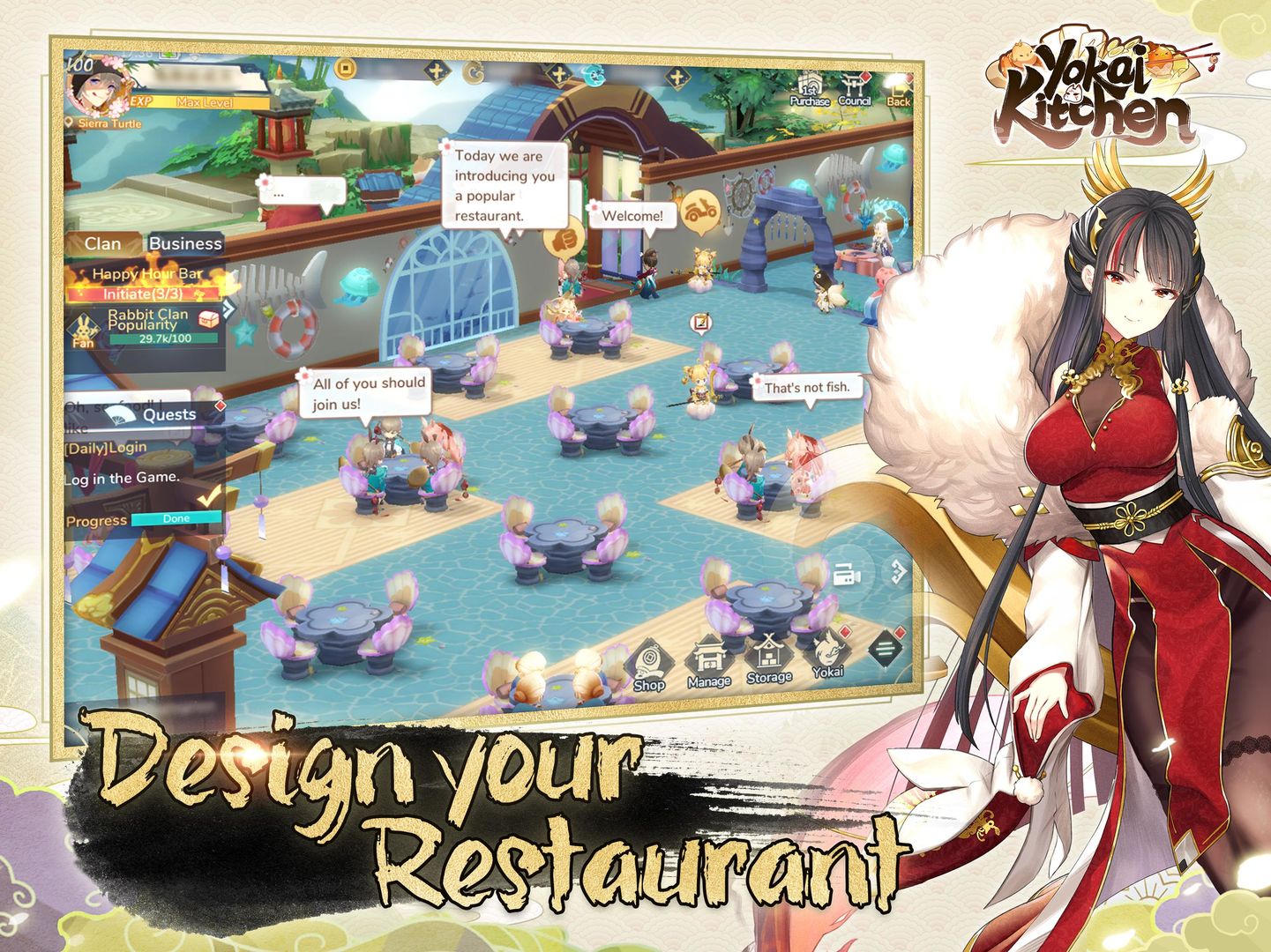 Screenshot of Yokai Kitchen - Restaurant Management RPG