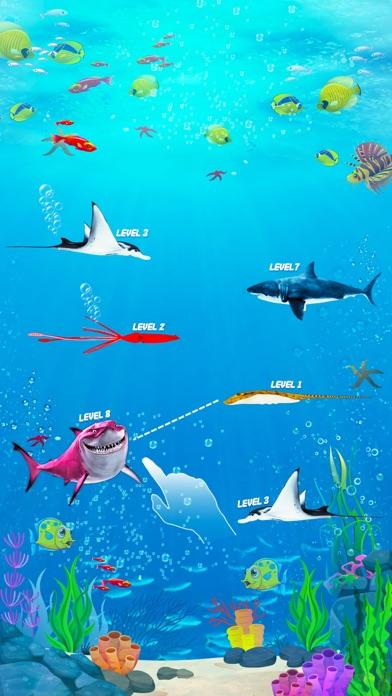 Merge & Eat Shark Evolution ゲームのスクリーンショット