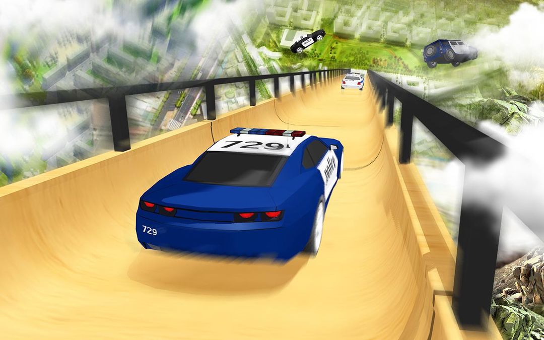 US Police Mega Ramp Car Stunts Racing: Cop Driving ภาพหน้าจอเกม