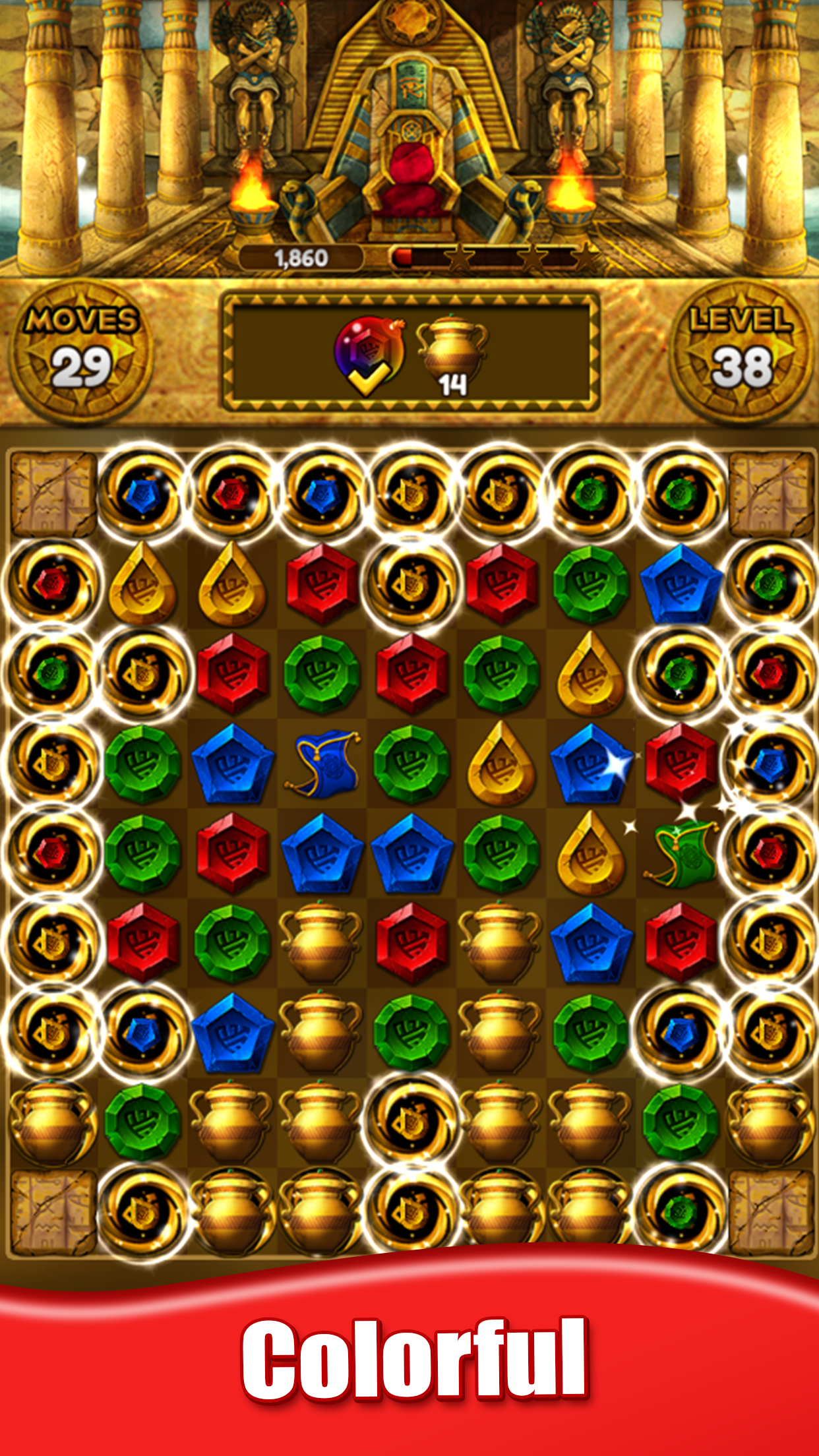 Jewel Queen: Puzzle & Magic Game Screenshot