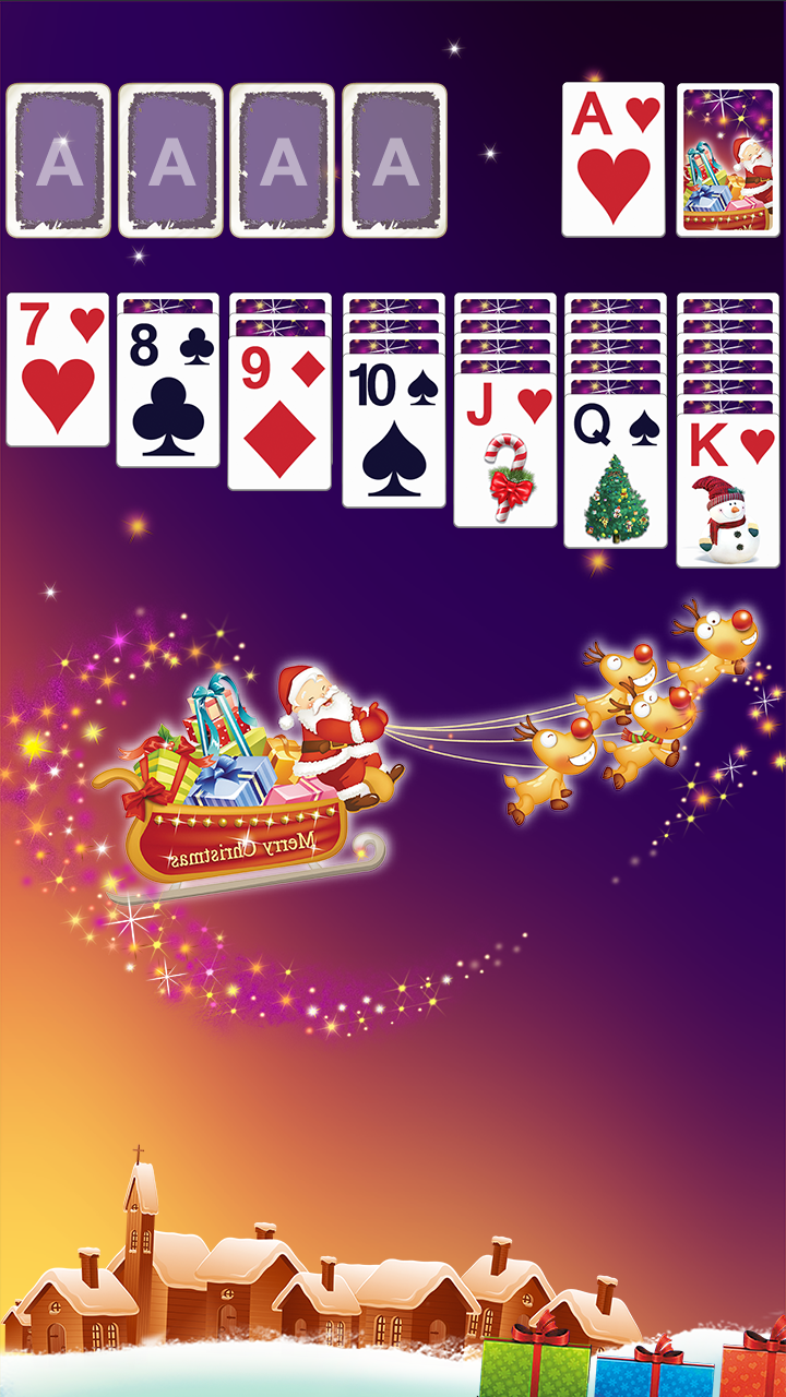 Solitaire Theme 🎅 Game Screenshot