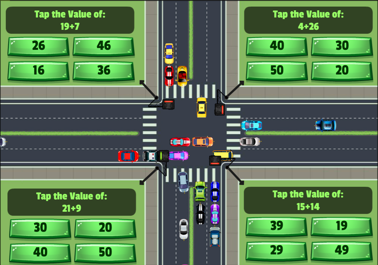 Calculating Traffic Control Game Screenshot