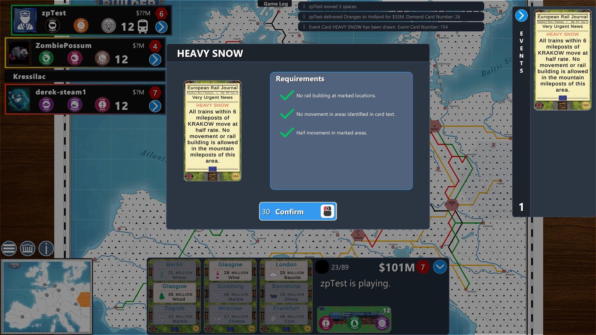 Empire Builder - Europe Game Screenshot