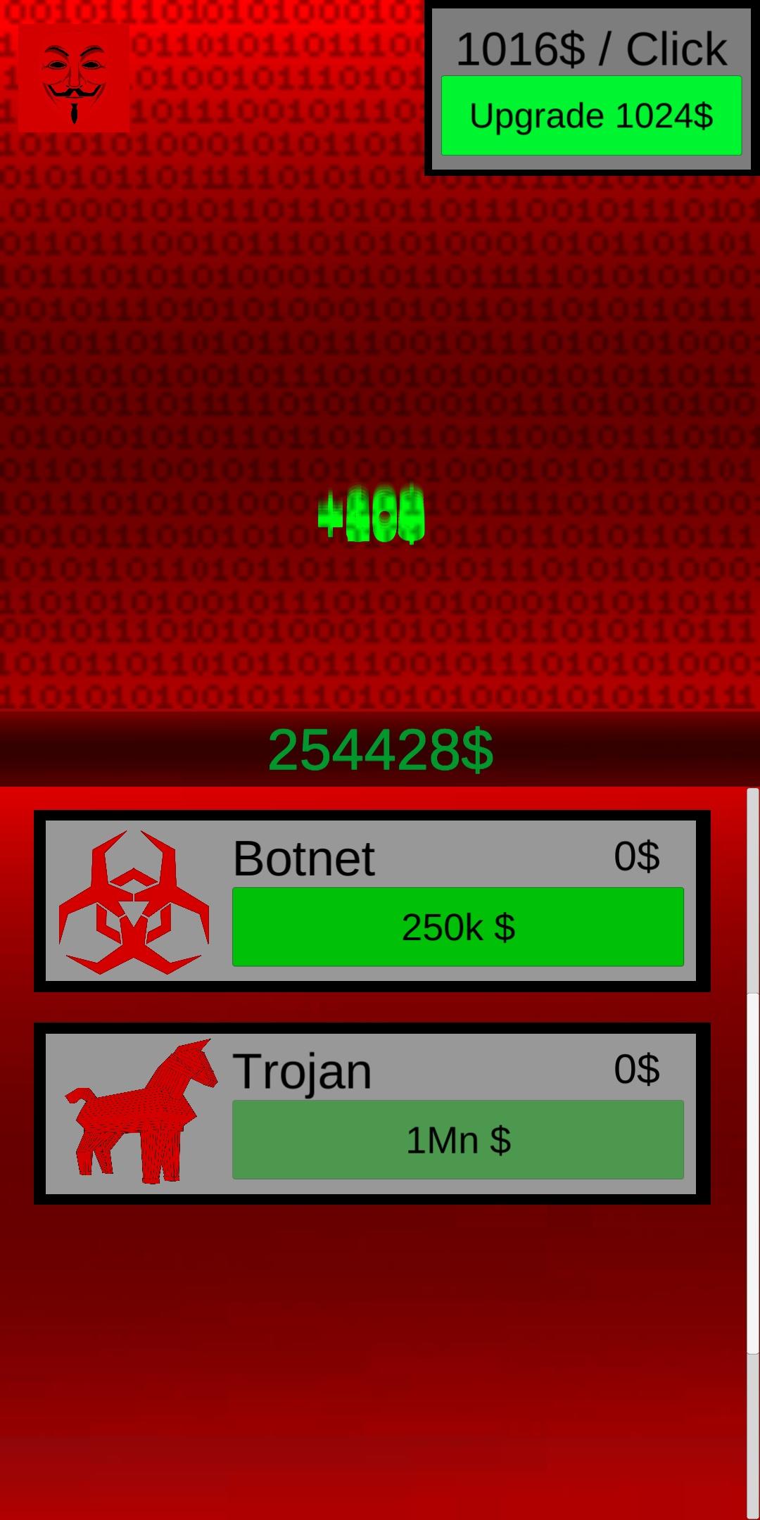Screenshot of Hacker Clicker