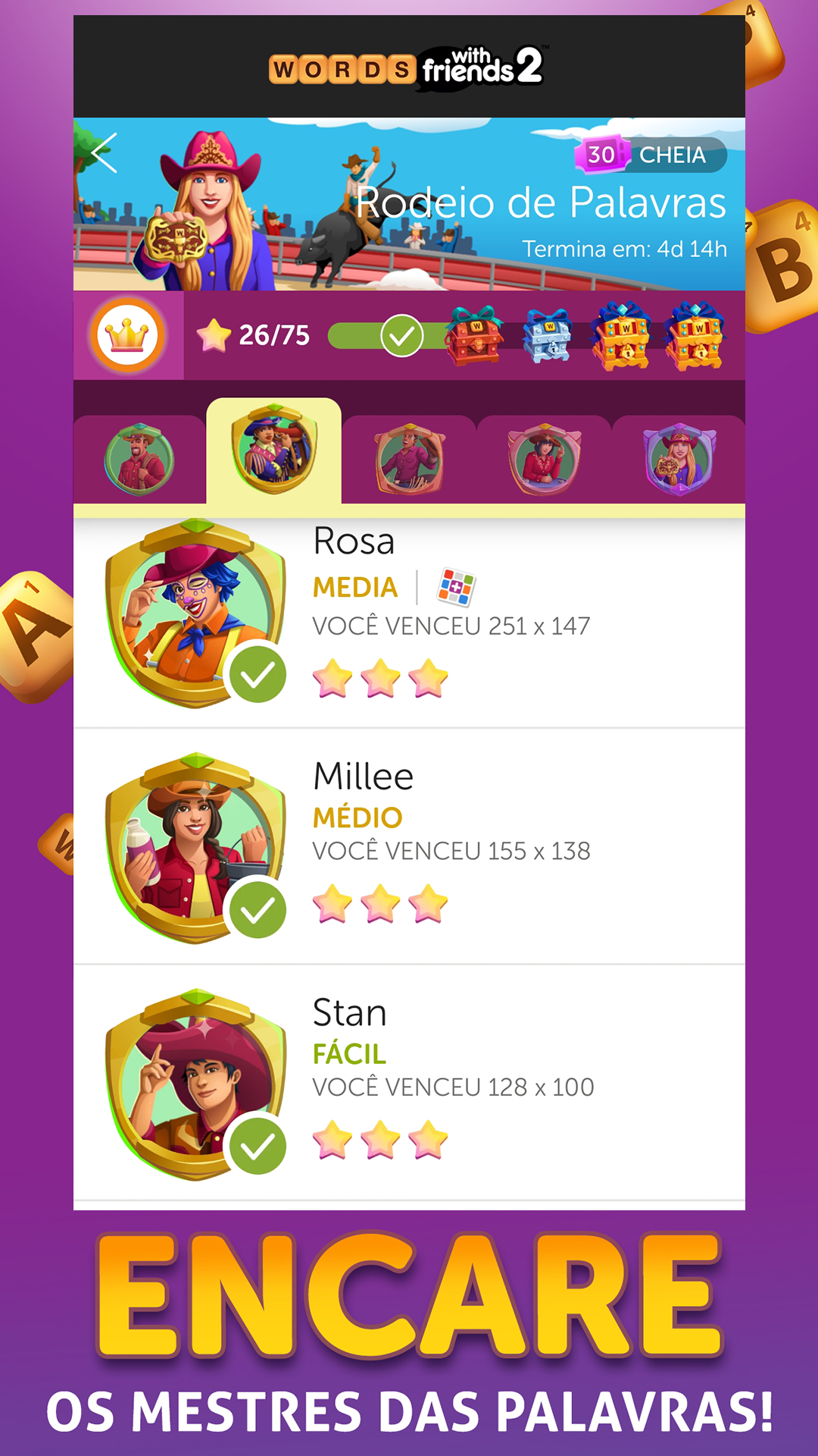 Captura de Tela do Jogo Words With Friends
