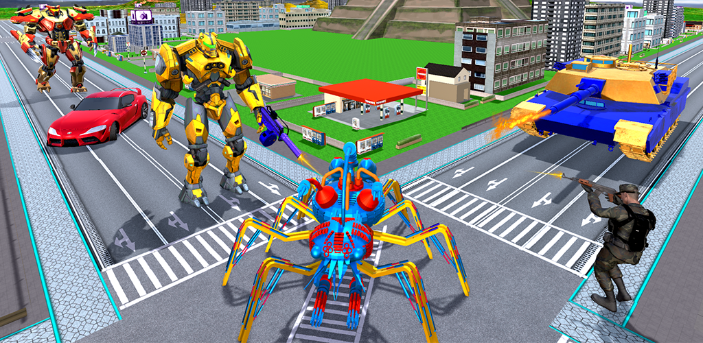 Spider Robots Transformer 3D Game Screenshot