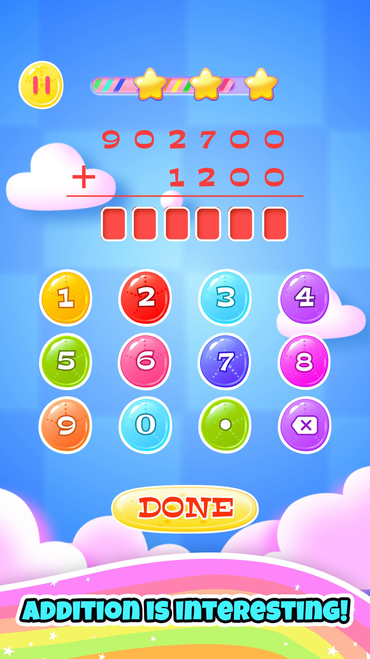 Unicorn Math Game Screenshot