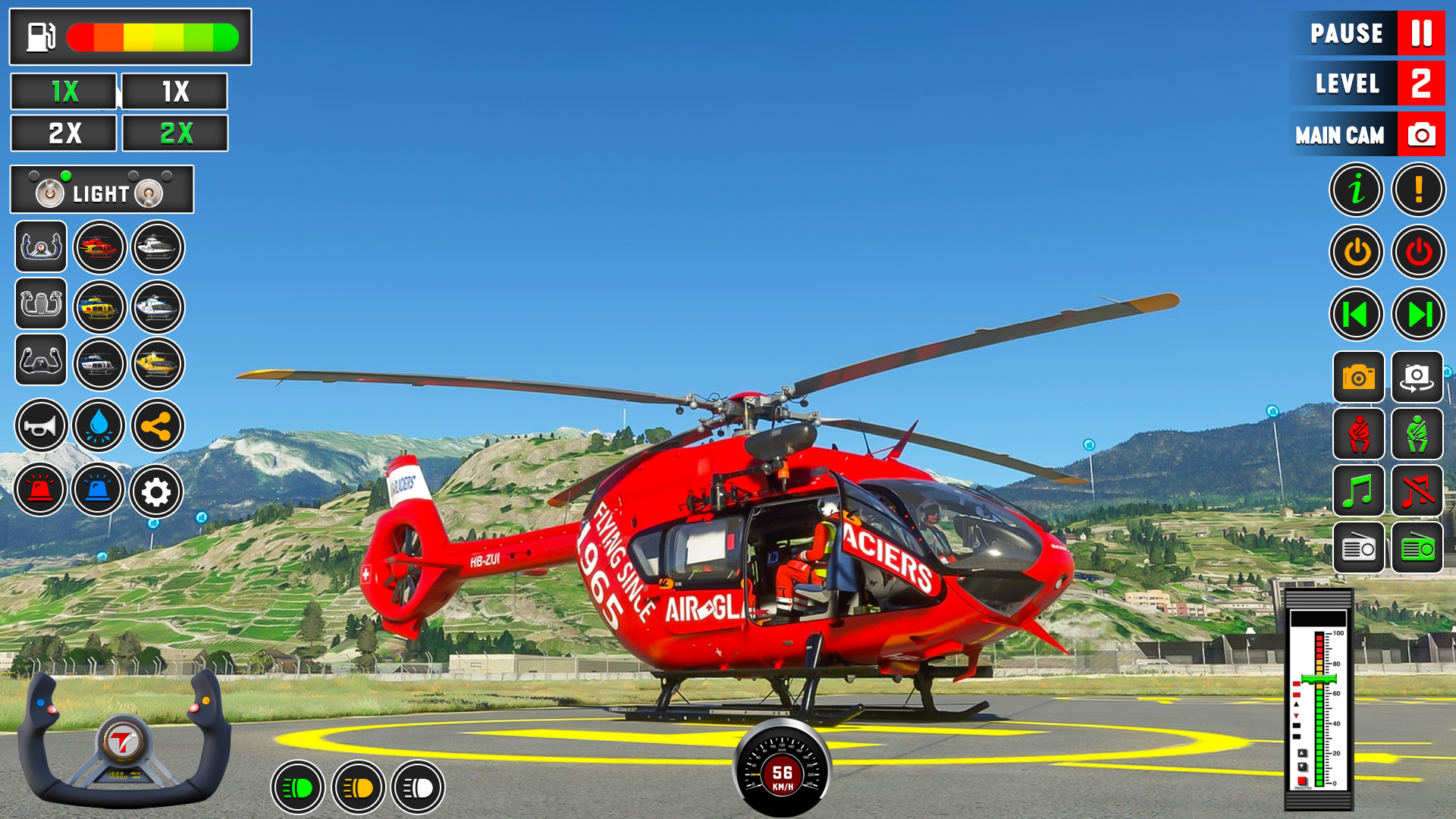 Captura de Tela do Jogo Army Helicopter Simulator Game