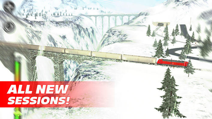 Train Driver Journey 8 - Winter in the Alps Game Screenshot