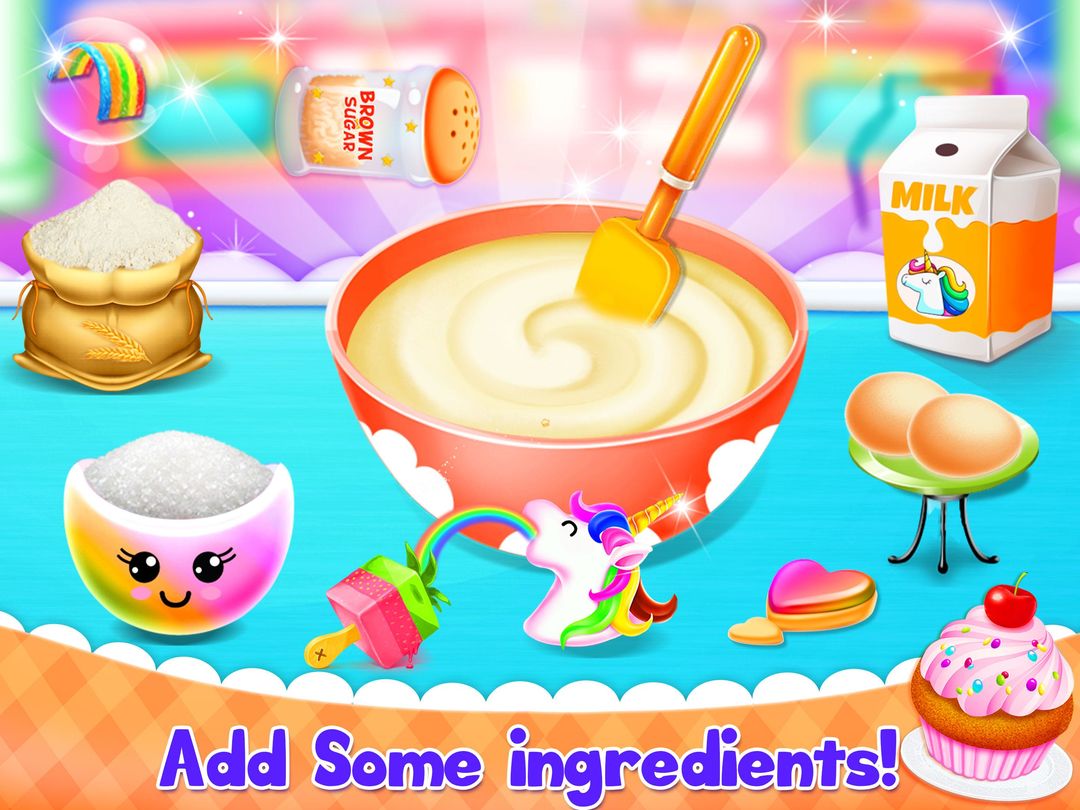 유니콘 게임 컵케익 요리 게임 게임 스크린 샷