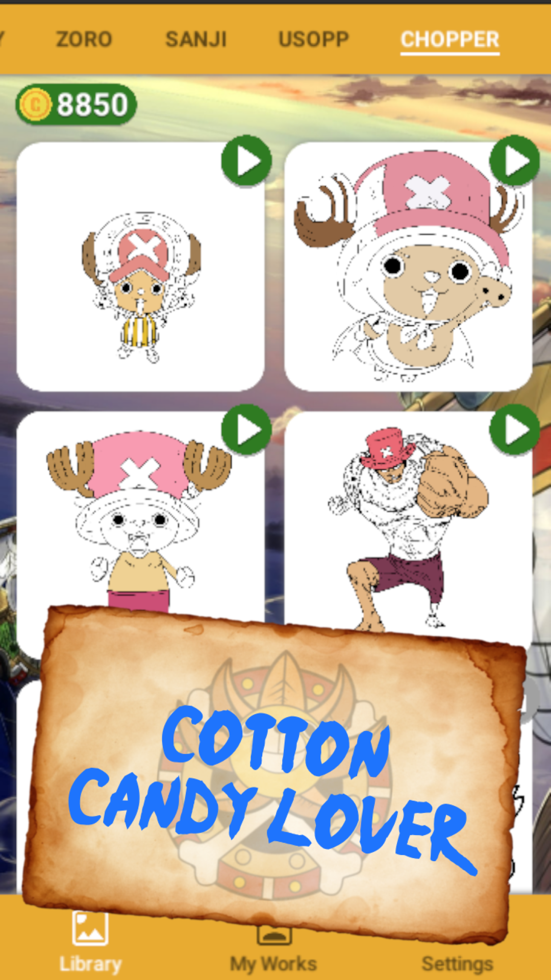 OP Pirates Coloring by Number Game Screenshot