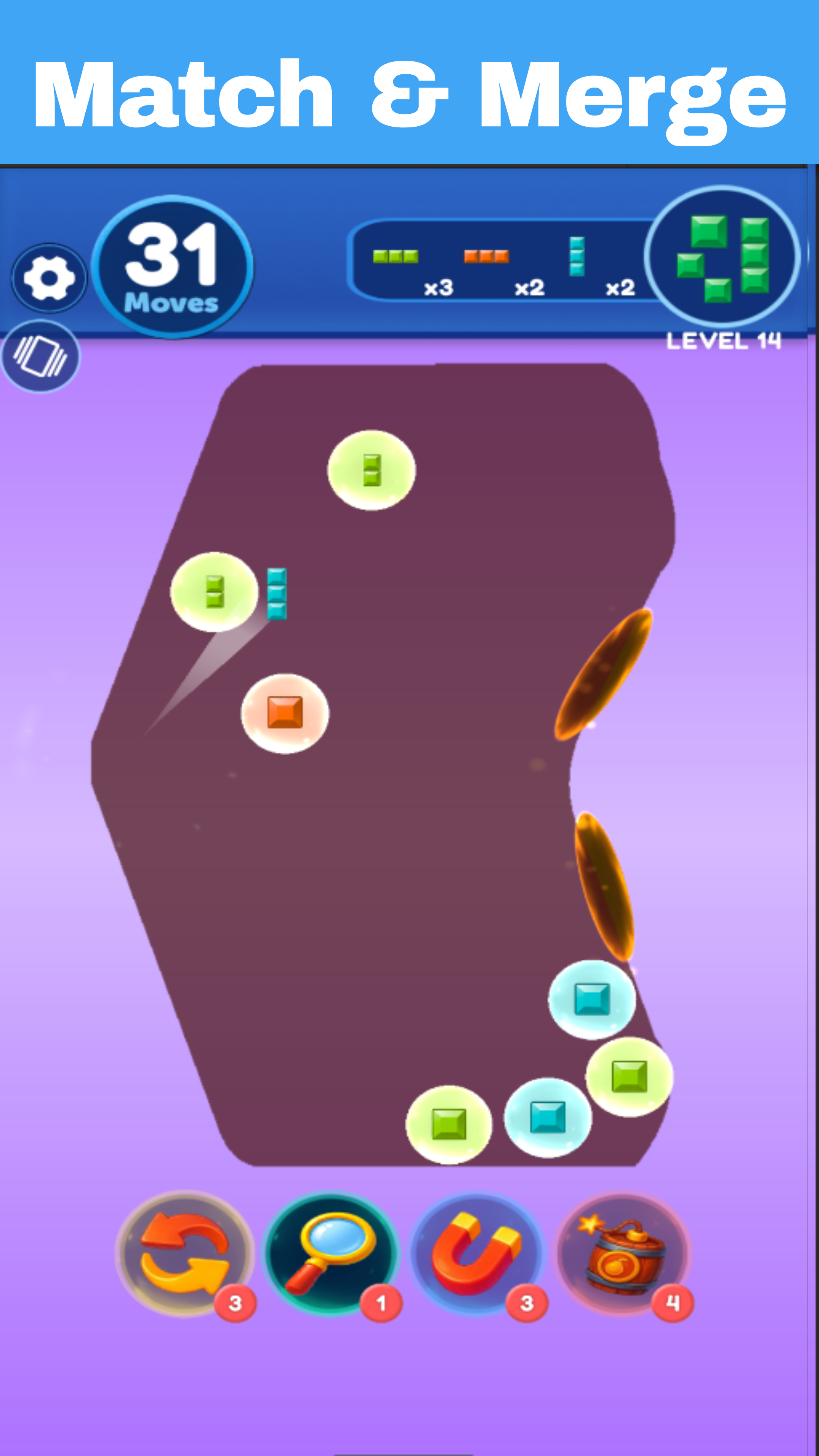 Color Block Bubble Merge Game Screenshot
