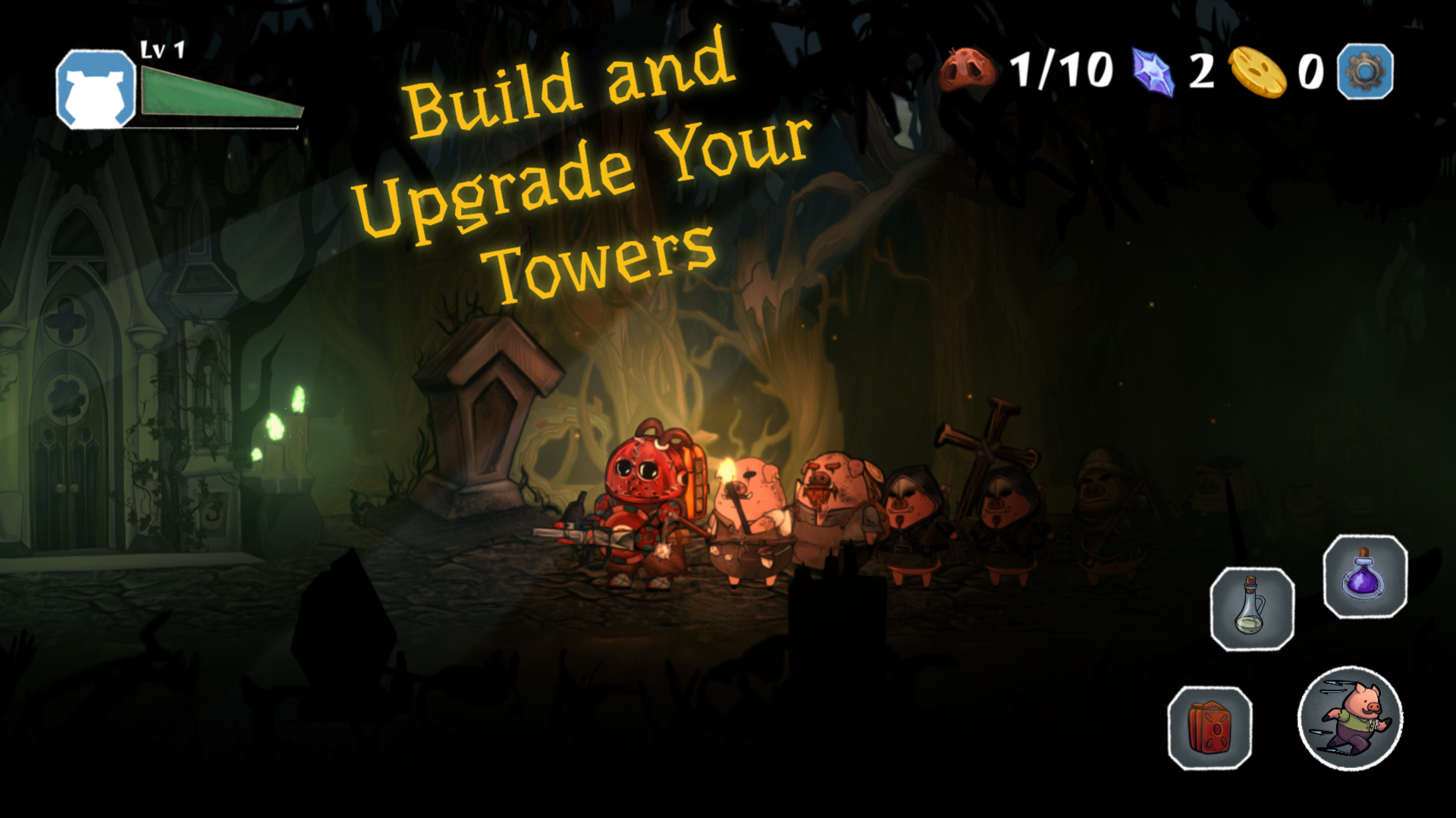 Pigs Wars: Vampire Blood Moon Game Screenshot