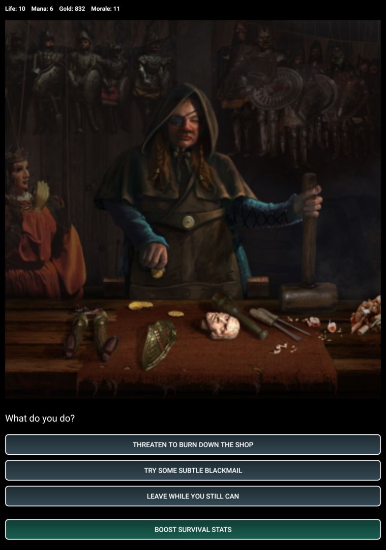 Screenshot of Dungeons and Decisions RPG