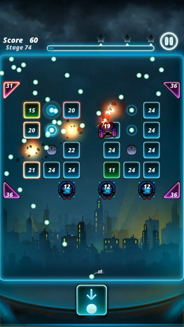 Скриншот игры Brick puzzle master : ball vader