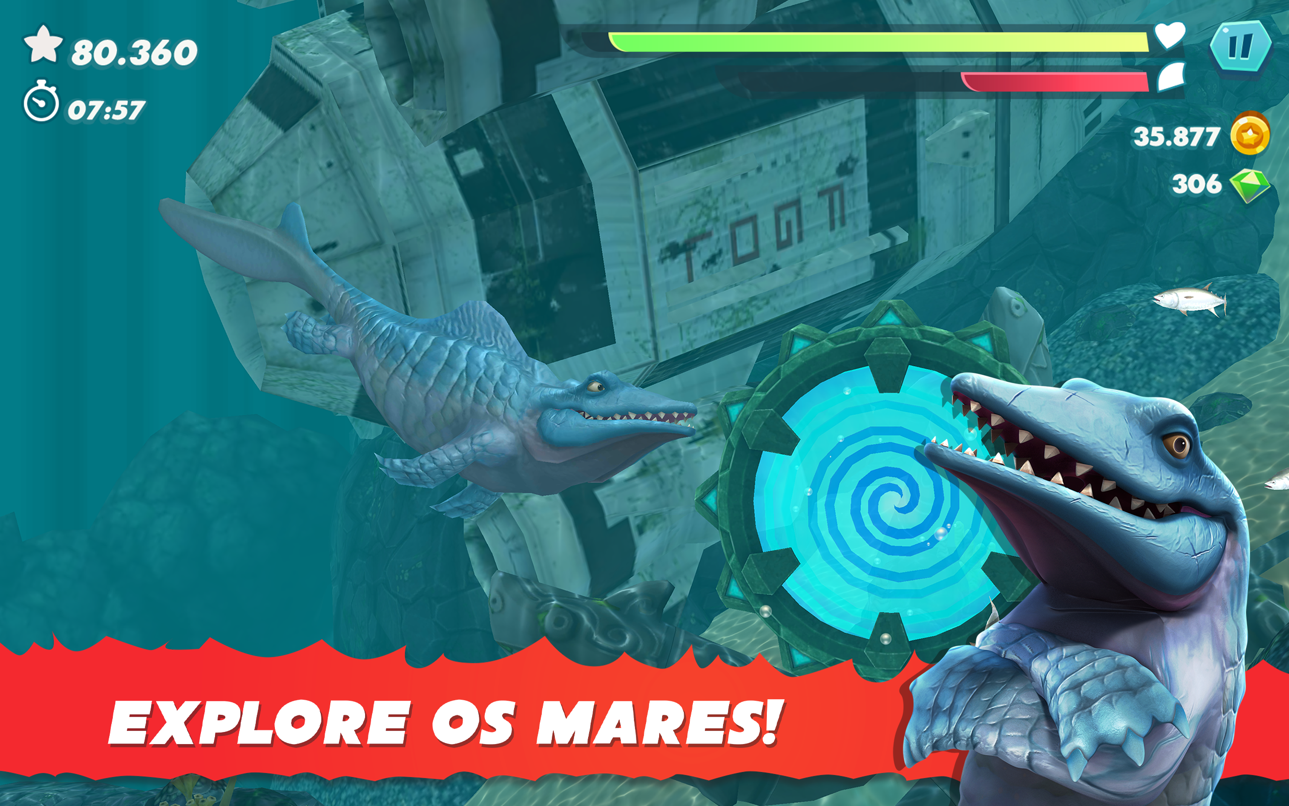 Captura de Tela do Jogo Hungry Shark Evolution: Ataque