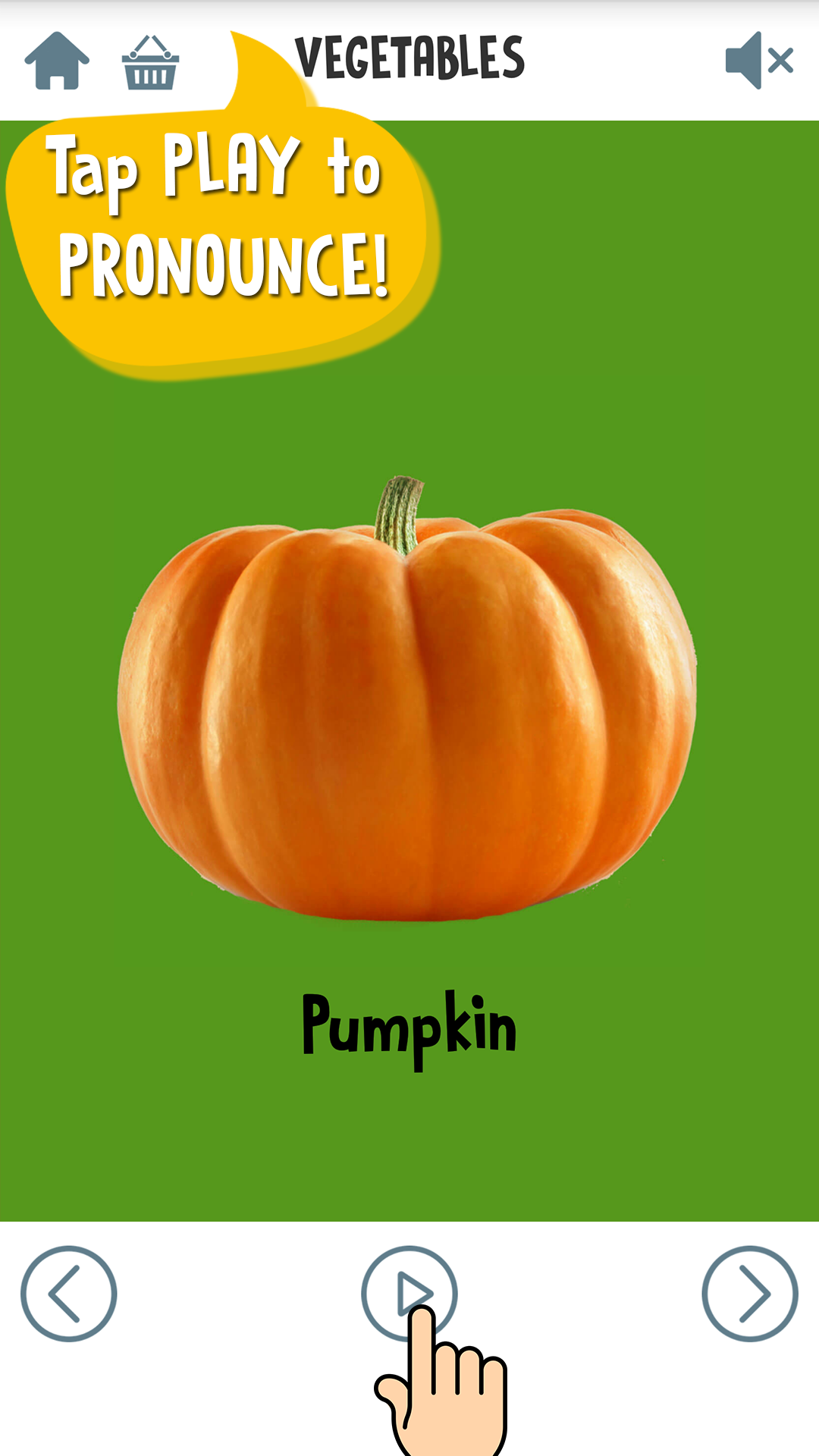 First Words for Baby: Foods 게임 스크린샷