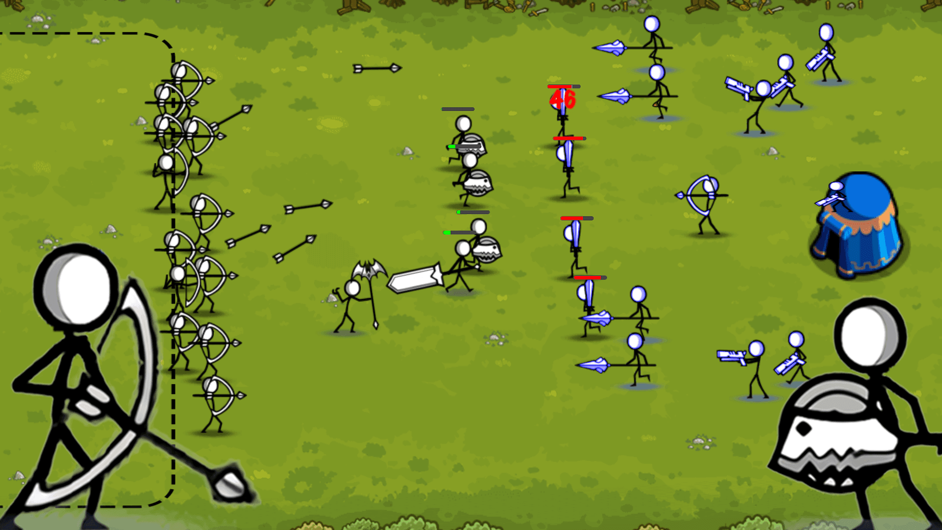 Captura de Tela do Jogo Stickman Army War - Stick Game