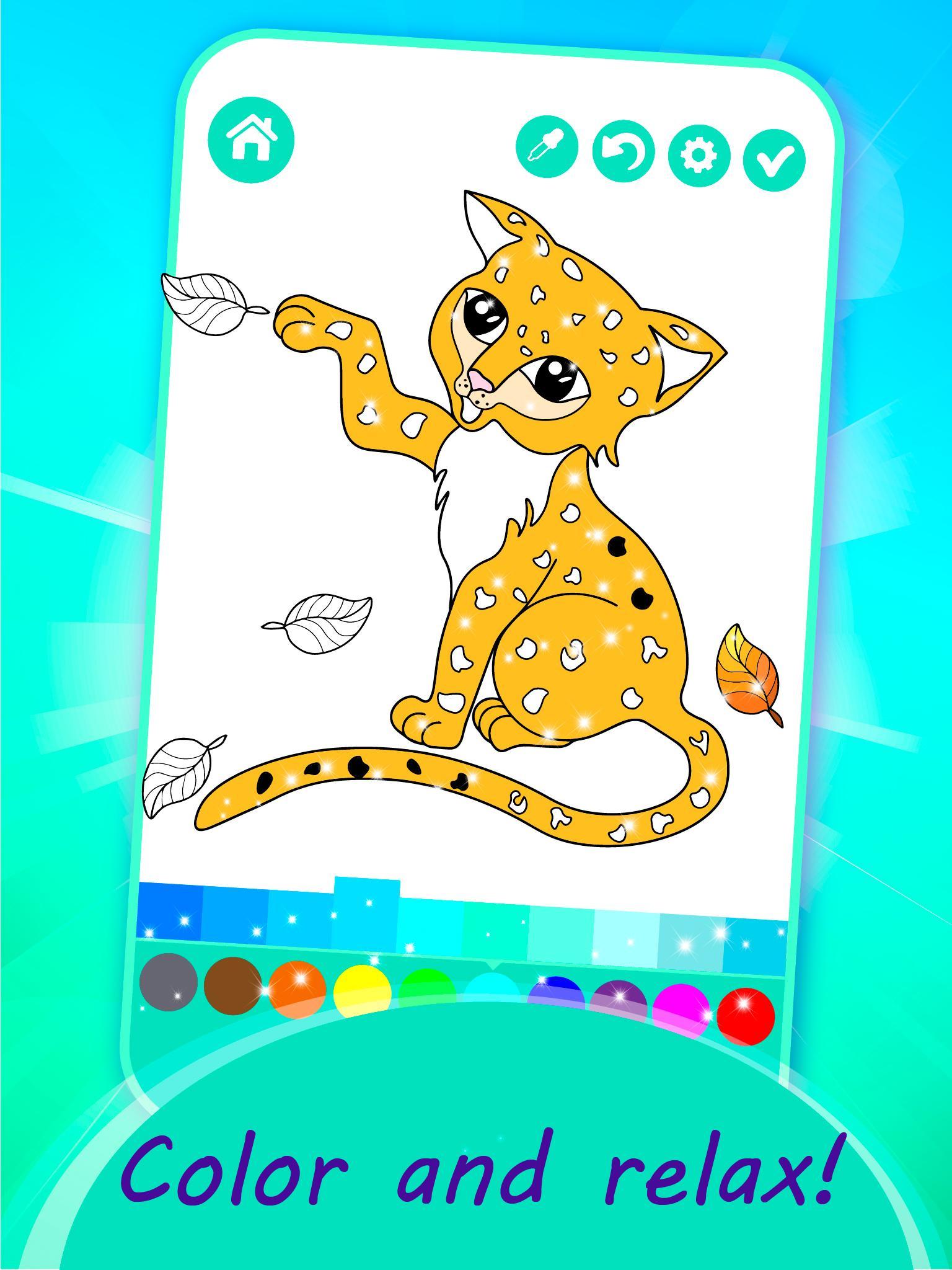 Flower Magic Color-kids coloring book with animals遊戲截圖