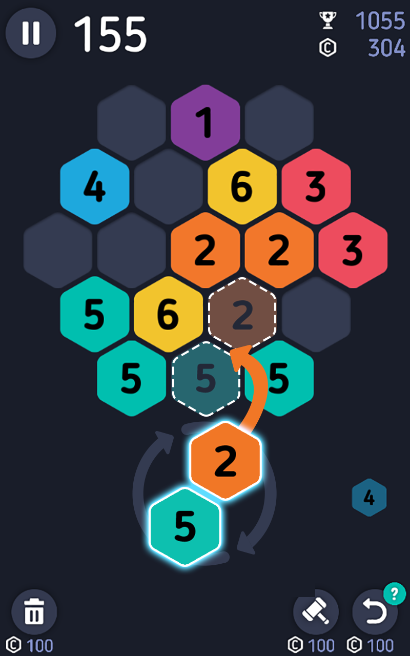 Make7! Hexa Puzzle ภาพหน้าจอเกม
