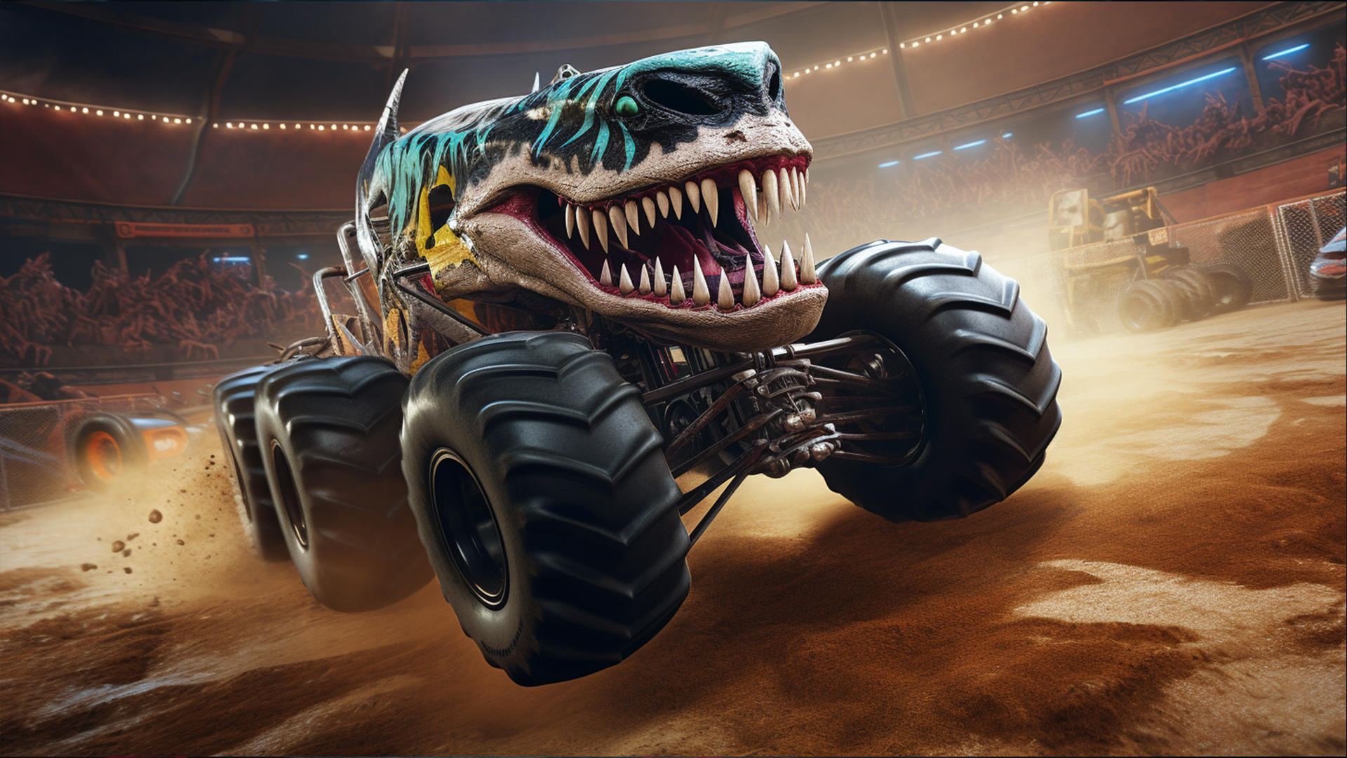 Cuplikan Layar Game Crazy Monster Truck Games