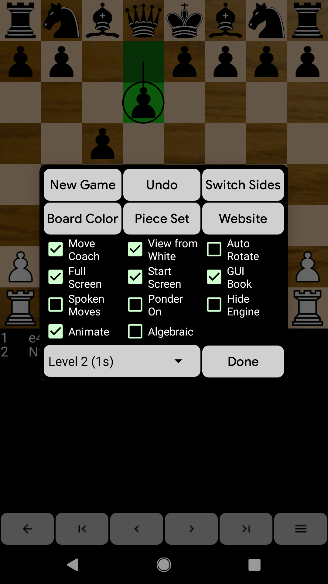 Captura de Tela do Jogo Chess for Android