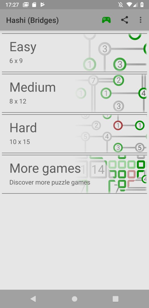 Hashi (Bridges) screenshot game