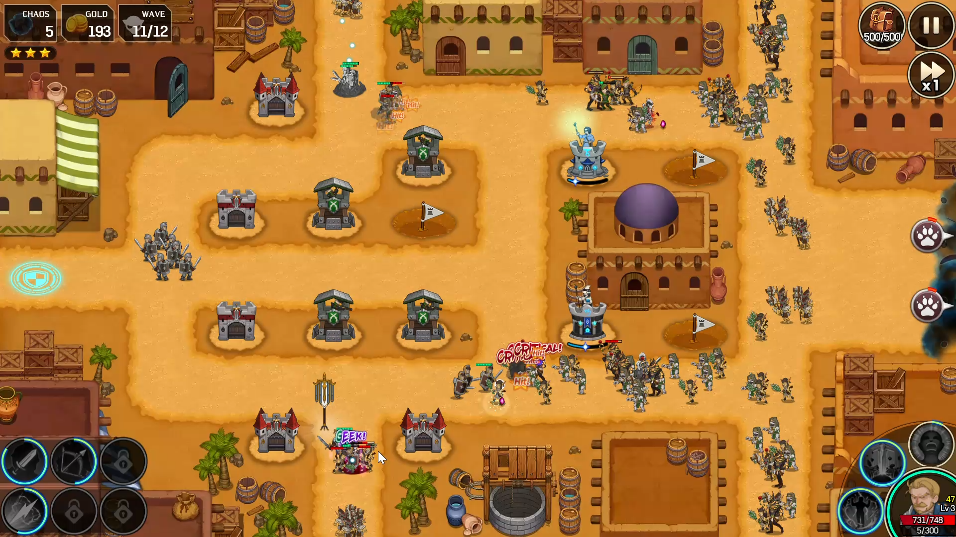 Chaos Rush (Tower Defense) Game Screenshot