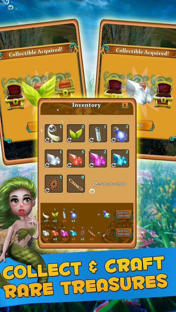 Screenshot of Match 3 - Mermaid Cove