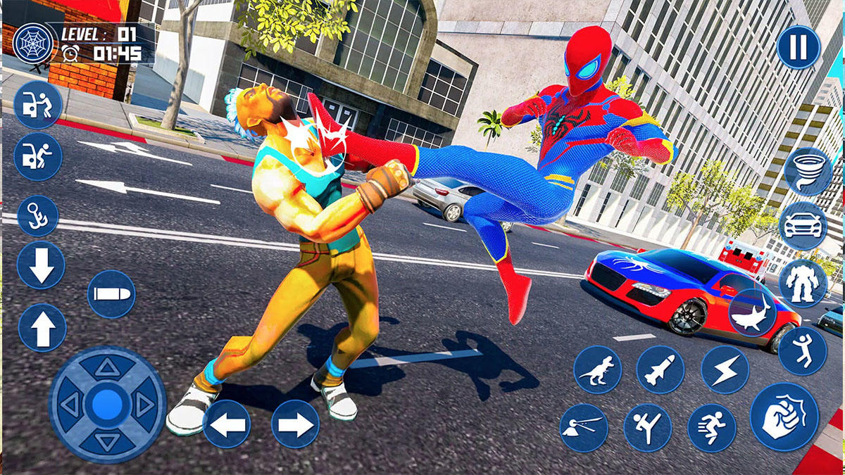 Screenshot of Spider Games: Rope Hero Game