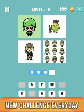 4 Pics 1 Word Fun Quiz Games Game Screenshot