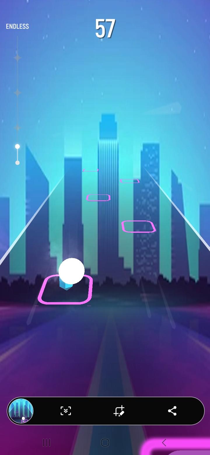 Screenshot of Kpop Tiles Hop twice army song