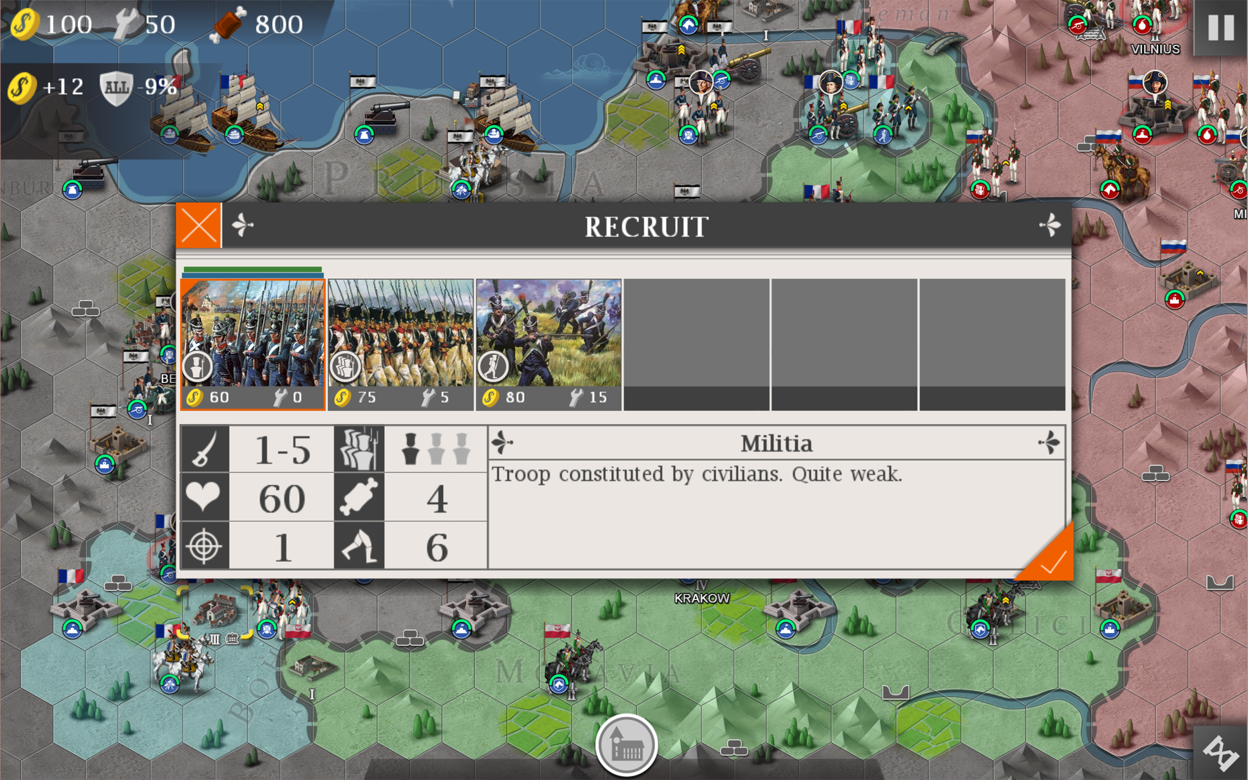 European War 4 : Napoleon Game Screenshot