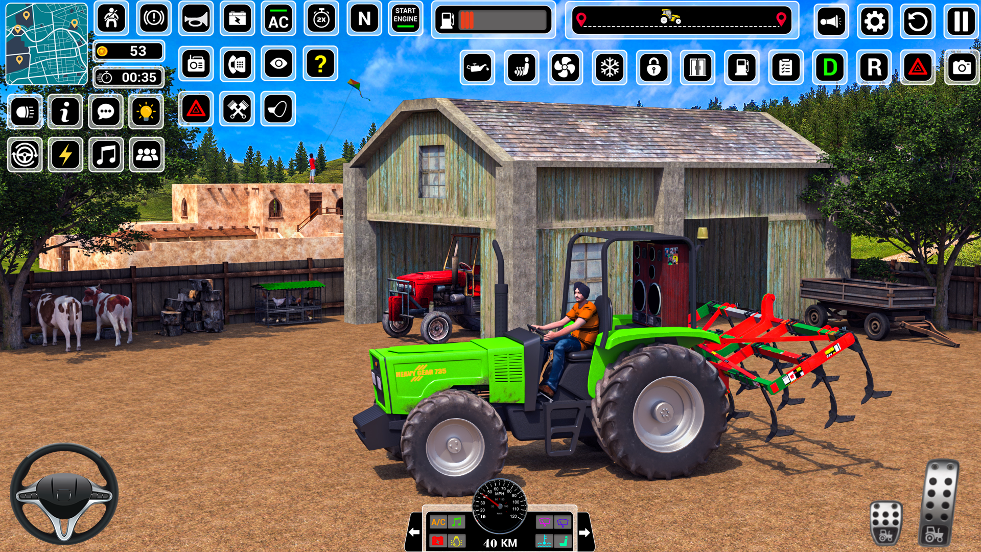 Screenshot of US Tractor Farming Tochan Game