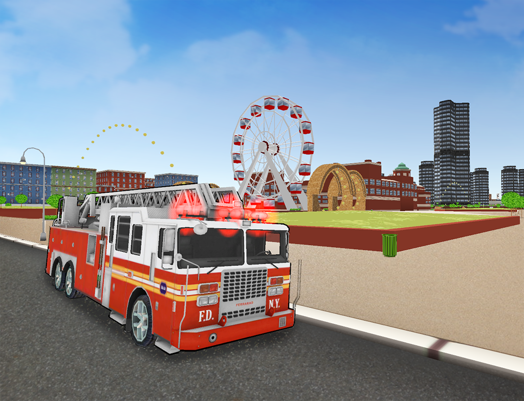 Fire Truck Racer: Chicago 3D 게임 스크린샷